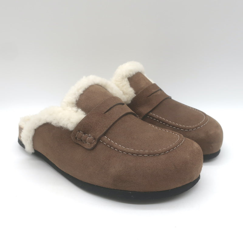 JW Anderson Shearling Penny Loafer Mules