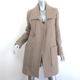 J Brand patch-pocket coat in taupe felted wool, size 6 — pre-owned, authentic luxury outerwear