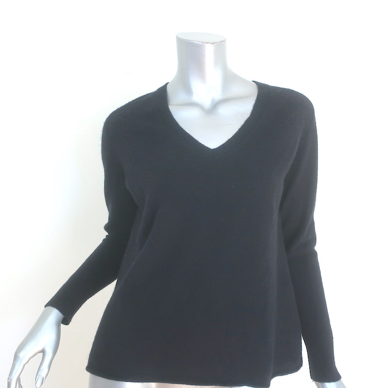 James Perse Recycled Cashmere V-Neck Sweater Black Size 1
