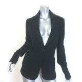James Perse Shawl Collar Cotton Knit Blazer Black 