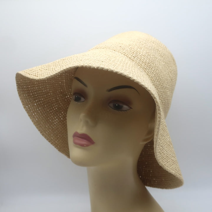 Janessa Leone Felix Straw Bucket Hat Natural Size Small