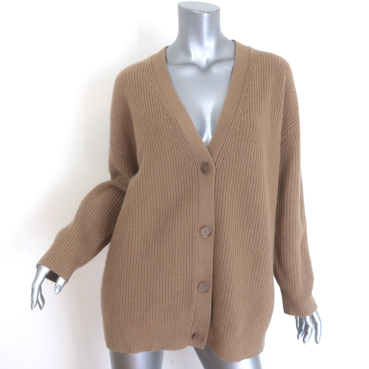 Jenni Kayne Cashmere Cocoon Cardigan Camel Size Small
