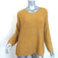 Jenni Kayne Cotton Cabin Sweater Mustard Ribbed Knit Size Small NEW