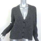 Jenni Kayne Cropped Cashmere Cocoon Cardigan Charcoal