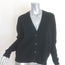 Jenni Kayne Cropped Cashmere Cocoon Cardigan Black Ribbed Knit Size Extra Small