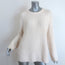 Jenni Kayne Fisherman Sweater Cream Cotton Ribbed Knit Size Extra Large