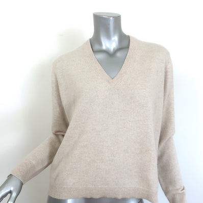 Jenni Kayne Flynn Cashmere V-Neck Sweater Oatmeal Size Small