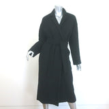 Jenni Kayne Jacquard Overcoat Black Cotton-Blend Size Extra Small