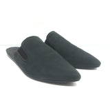 Jenni Kayne Pointed Toe Mules Black Nubuck Leather Size 40