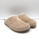 Jenni Kayne Shearling-Lined Moc Clogs Taupe Suede Size 37