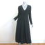 Jil Sander Bubble-Hem Midi Dress Black Stretch Satin Jersey Size 40