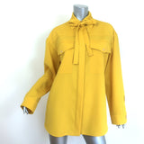 Jil Sander Tie-Neck Oversized Shirt Yellow 