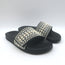 Jimmy Choo Fitz Faux Pearl-Embellished Slide Sandals Black Size 38