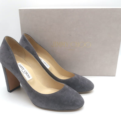 Jimmy Choo Laria Almond Toe Pumps Dusk Gray 