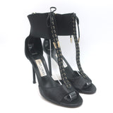 Jimmy Choo Mahine Lace-Up T-Strap Sandals Black