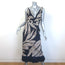 Johanna Ortiz Midnight Rituals Raffia-Fringe Midi Dress Navy Cotton Size 8