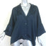 Joie Desmonda Pajama Top Navy Satin Size Large Button-Down Blouse