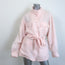 Joie Sirena Belted Utility Jacket Pink Linen-Blend Size Large