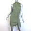 Jonathan Simkhai Cade Lace-Up Turtleneck Mini Dress Sage Marled Knit Size Small