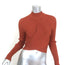 Jonathan Simkhai Camila Cutout Turtleneck Top Terracotta Ribbed Knit Size Small
