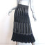 Jonathan Simkhai Emerie Striped Knit Midi Skirt Navy/Black Size Extra Small