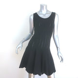 Jonathan Simkhai Fit & Flare Dress Black Pointelle Stretch Knit Size Extra Small
