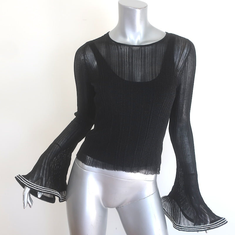 Jonathan Simkhai Maebry Crystal-Trim Ribbed Knit Top 