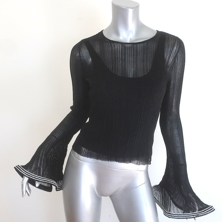 Jonathan Simkhai Maebry Crystal-Trim Ribbed Knit Top 