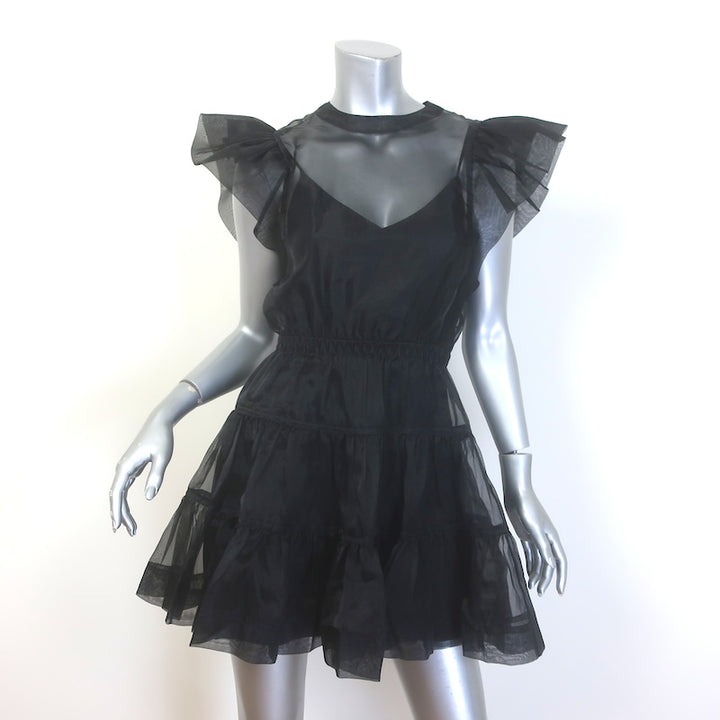 Jonathan Simkhai Monique Ruffled Organza Mini Dress