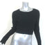 Jonathan Simkhai Ribbed Cutout Crop Top Black Size Medium