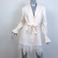 Jonathan Simkhai Victoria Lace-Trimmed Blazer Dress Ivory Stretch Crepe Size 6