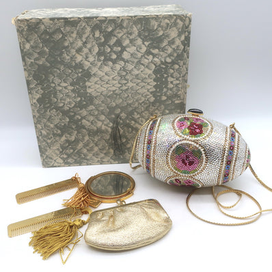 Judith Leiber Crystal Faberge Egg Minaudiere