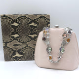 Judith Leiber Jewel-Strap Mini Bag Light Pink Lizard 