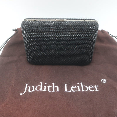Judith Leiber Swarovski Crystal Minaudiere Box Clutch 