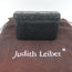 Judith Leiber Swarovski Crystal Minaudiere Box Clutch Black Mini Shoulder Bag