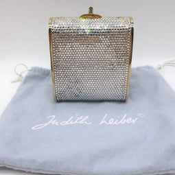 Judith Leiber Swarovski Crystal Minaudiere Mini Box Clutch 