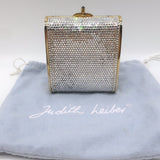 Judith Leiber Swarovski Crystal Minaudiere Mini Box Clutch 