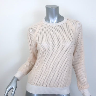 Jumper 1234 Holey Cashmere Contrast Sweater Ivory 