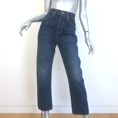 KHAITE Corben High Waisted Straight Leg Jeans 