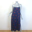 KHAITE Sicily Midi Slip Dress Navy Raspberry Print Satin Twill Size 4