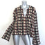 KHAITE Willow Cashmere Jacquard Sweater Burgundy/Beige Size Large