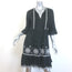 Kate Spade Mosaic Embroidered Peasant Dress Black Cotton Size 4
