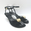 Khaite Amity Acrylic-Heel Ankle Strap Sandals Black Suede Size 38