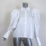 Khaite Brianne Puff Sleeve Button-Down Shirt White Poplin Size Extra Small