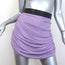 Khaite Draitton Draped Metallic Mini Skirt Lavender Size 6