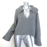 Khaite Evi Oversized Collared Cashmere Sweater 