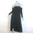 Khaite Nerissa Off the Shoulder Midi Dress Black Draped Jersey Size Small