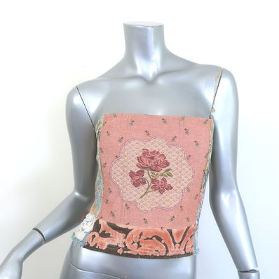 Kristin Mallison Floral Tapestry Corset Top Multicolor Size 6-8