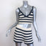 Kule Striped Knit Camille Tank & Agnes Shorts Set Ivory/Navy Size Small/Medium
