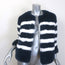 Kule The Bailey Striped Faux Fur Jacket Navy/White Size Extra Small